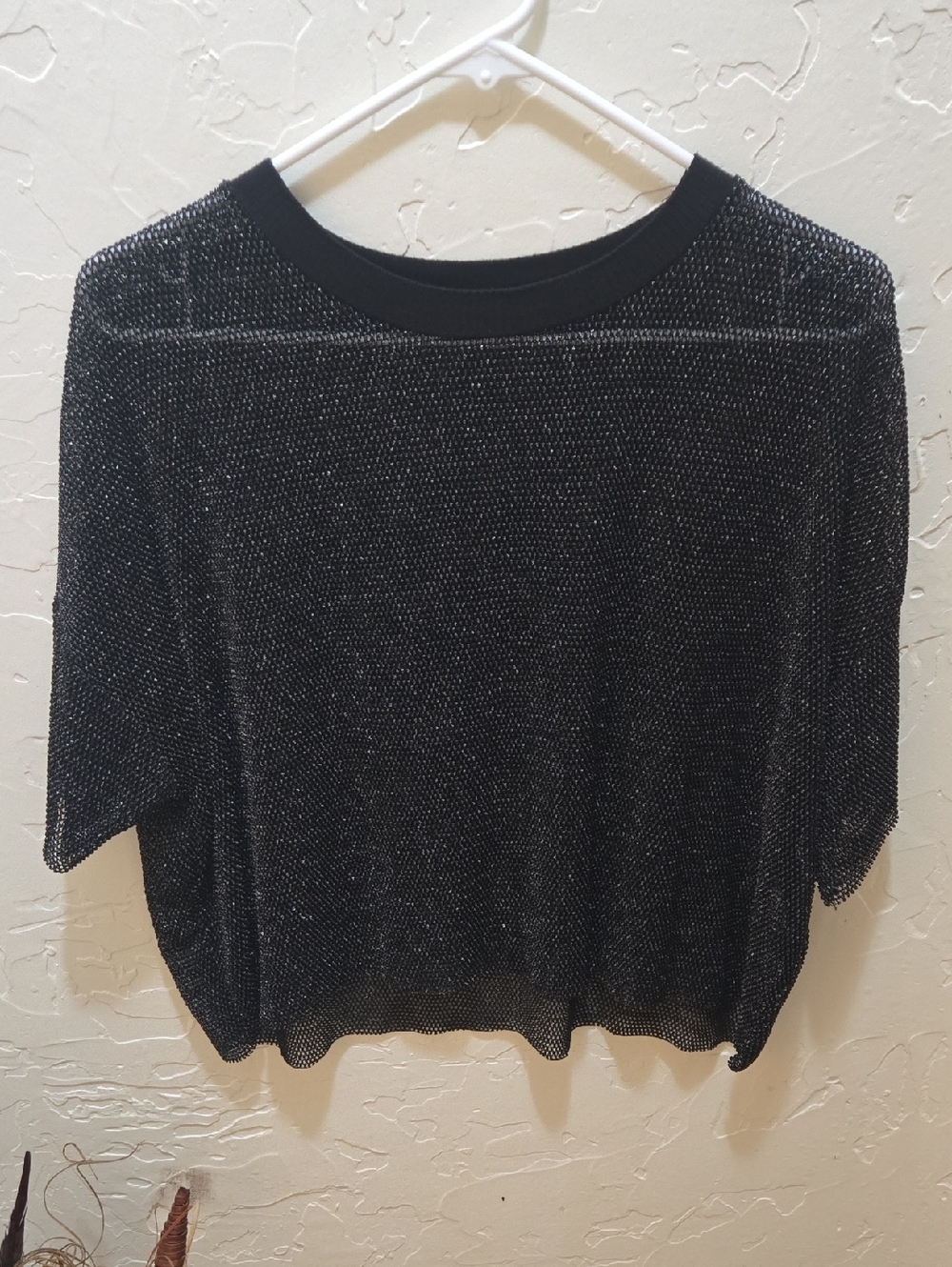 Gilded Intent Black Ribbed Knit Tee